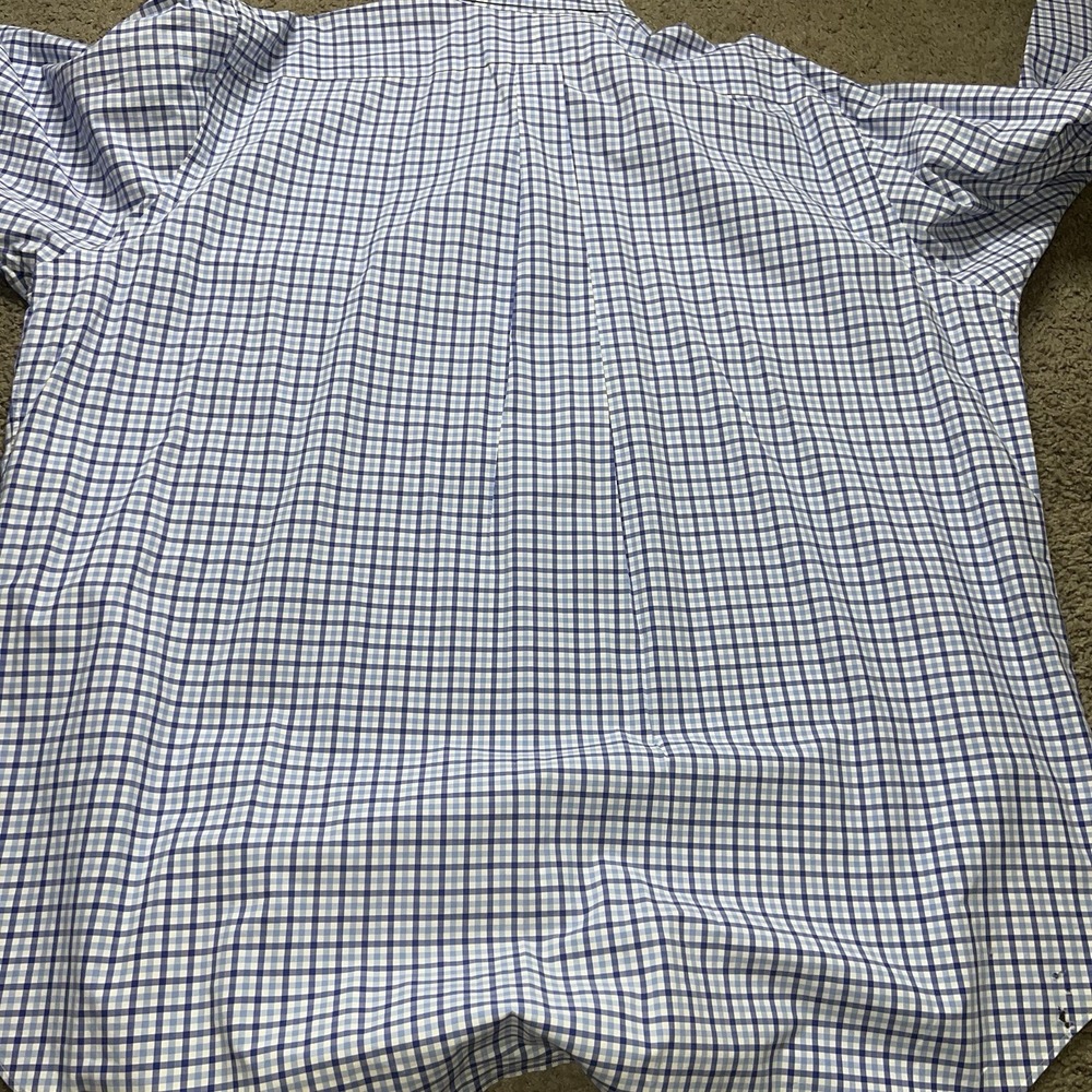 Polo Ralph Lauren Mens Gingham Button Down Shirt Blue White Classic Fit 2XLT - Picture 6 of 7